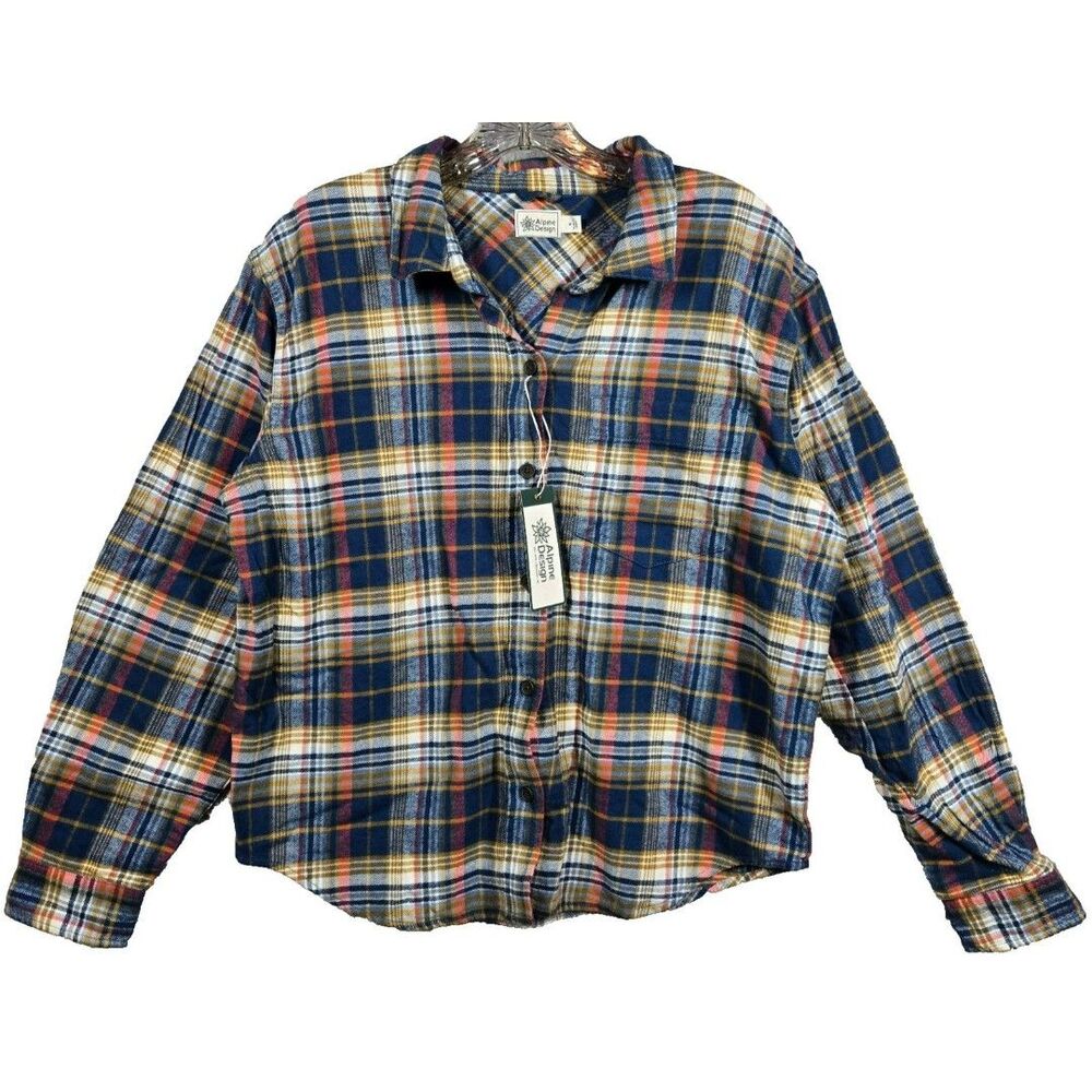 New Alpine Design Women's Medium button up Flannel 00152